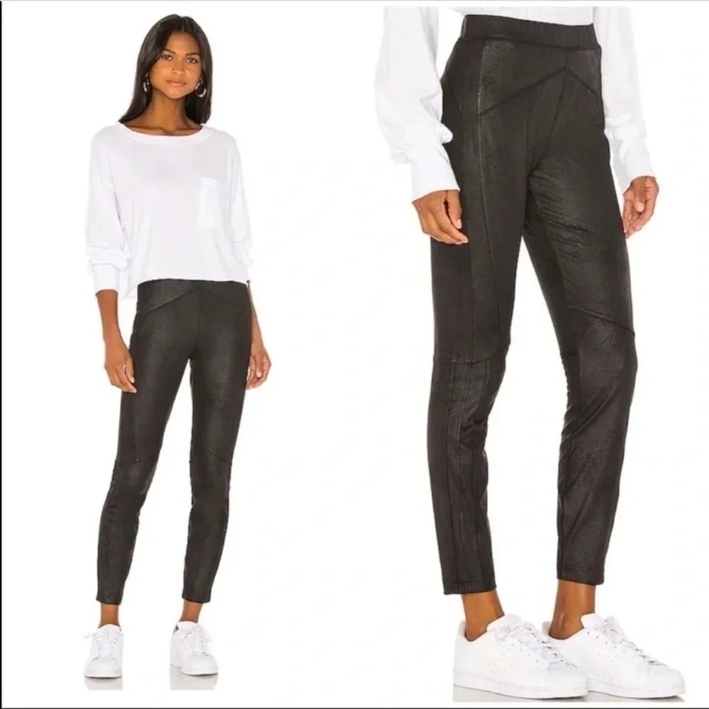 NWT Free People Midnight Vegan Suede Leggings